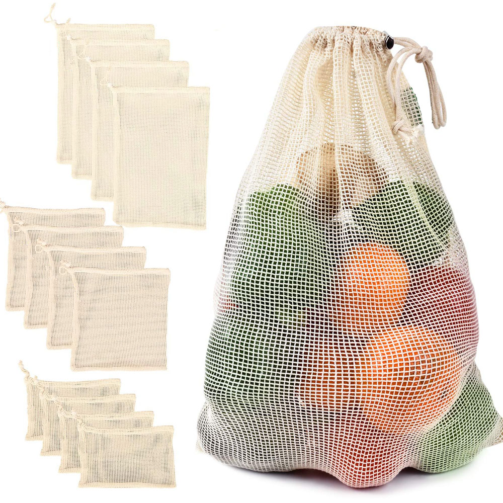 Produce Bag Reusable Mesh - Cotton Mesh Vegetable Bags Produce Bag
