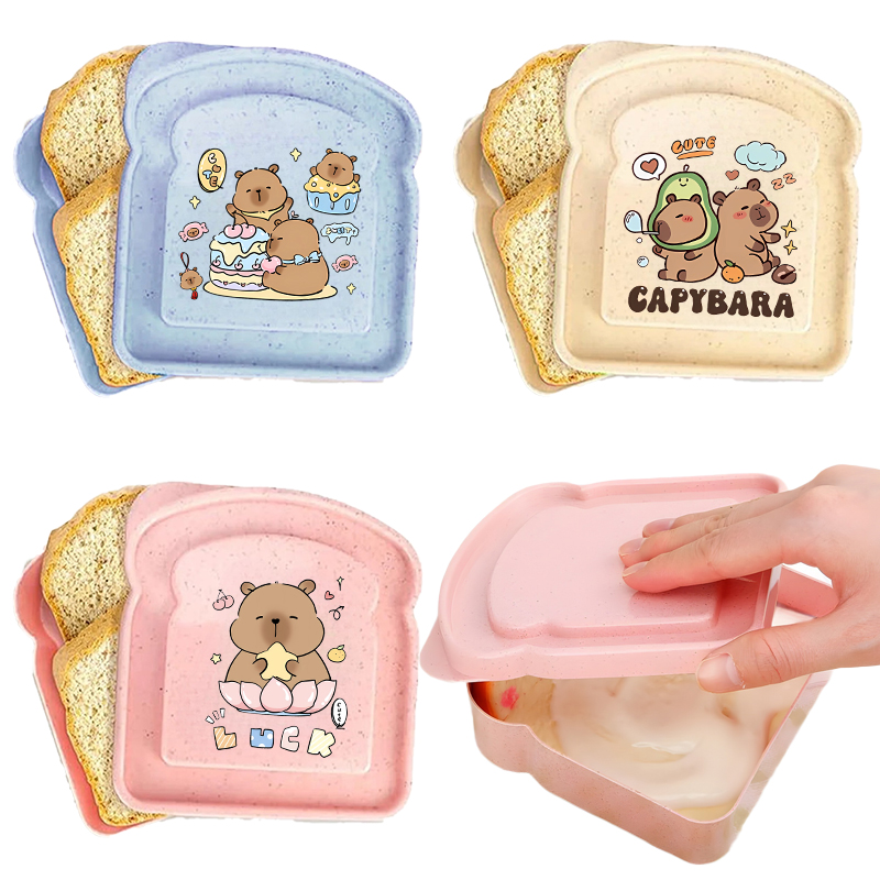 Food Storage Warehouse - Capybara Portable Lunch Box Sandwich Silicone