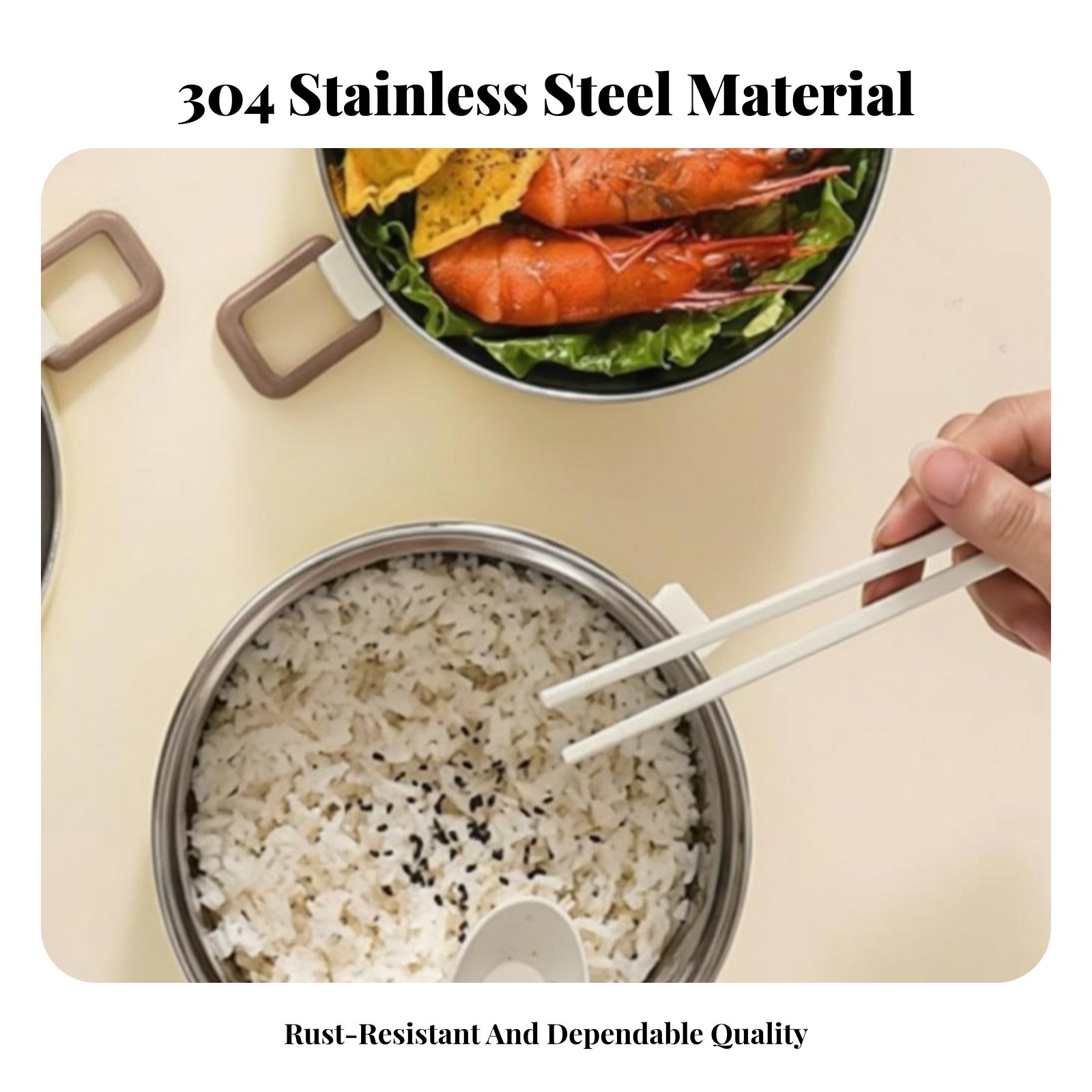 Stainless Lunch Box - Stainless Steel Lunch Box, Multitier Bento
