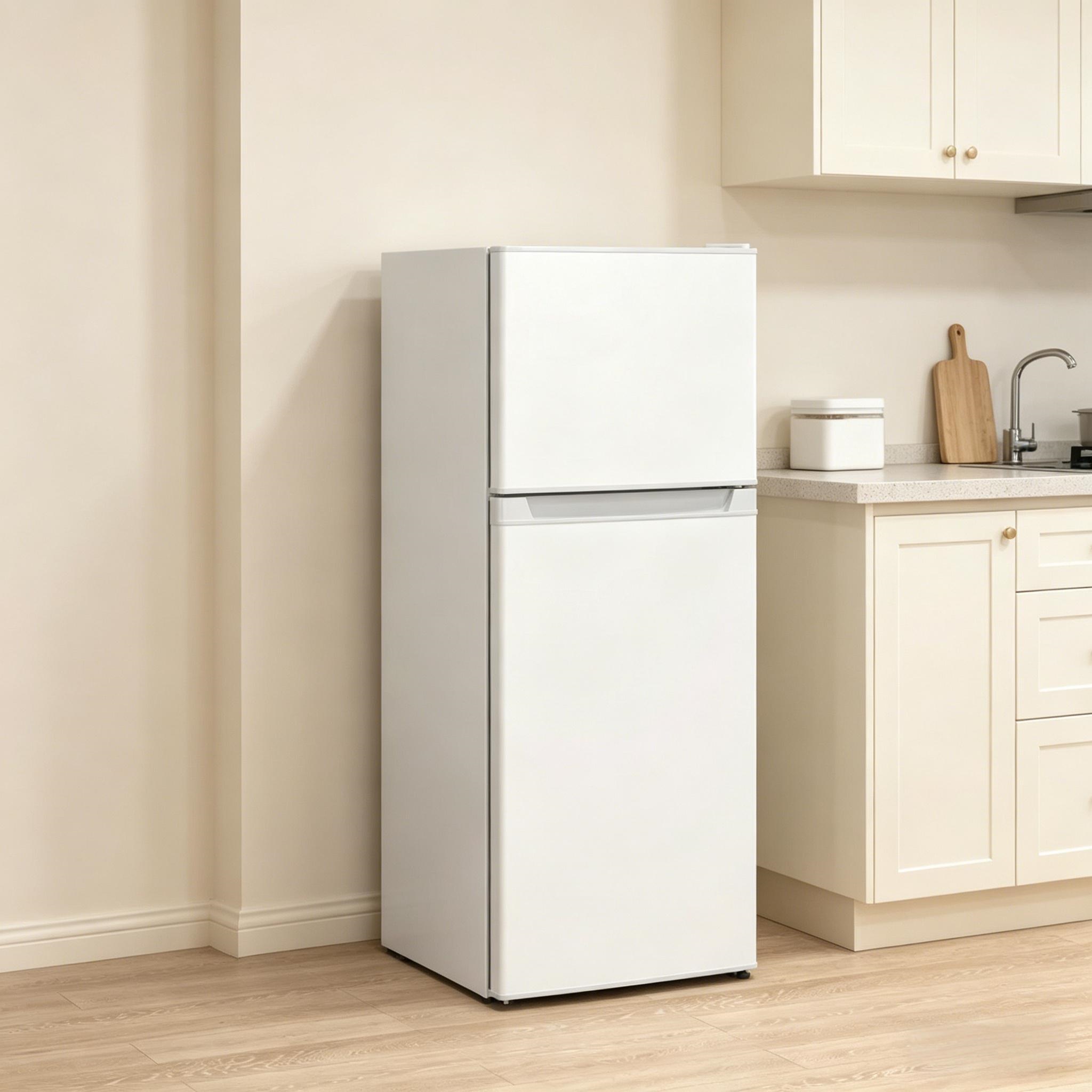 Food Storage Zone - Compact White Double Door Mini Fridge