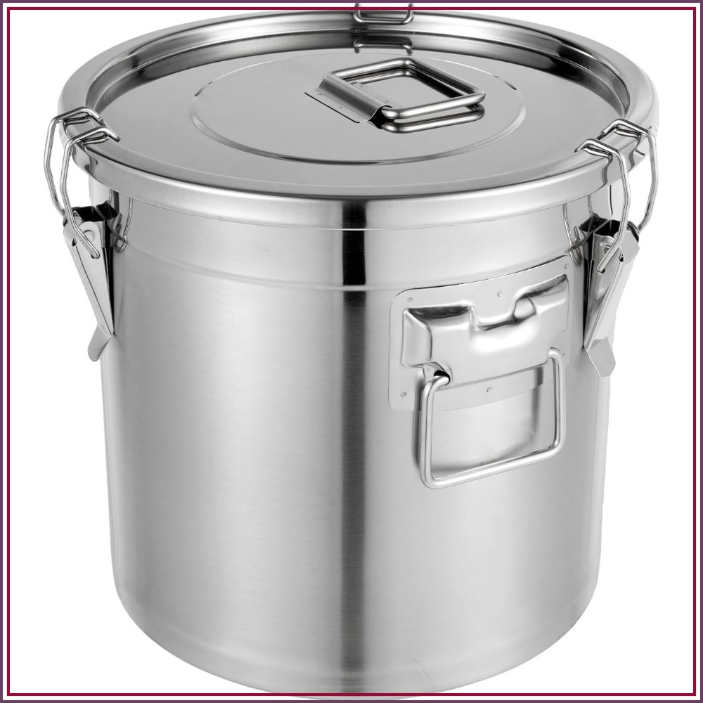 Food Storage Stainless Steel Containers - 5.5Gal Stainless Steel Canister with Airtight