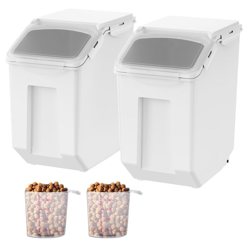 Food Storage Dispenser - Ingredient Storage Bin, 2 x 15L