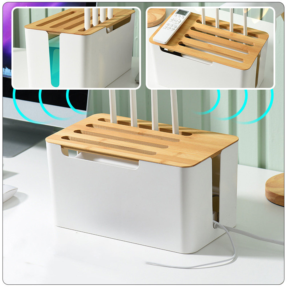 Food Storage And Organizer - Sturdy Cable Management Box Router Storage