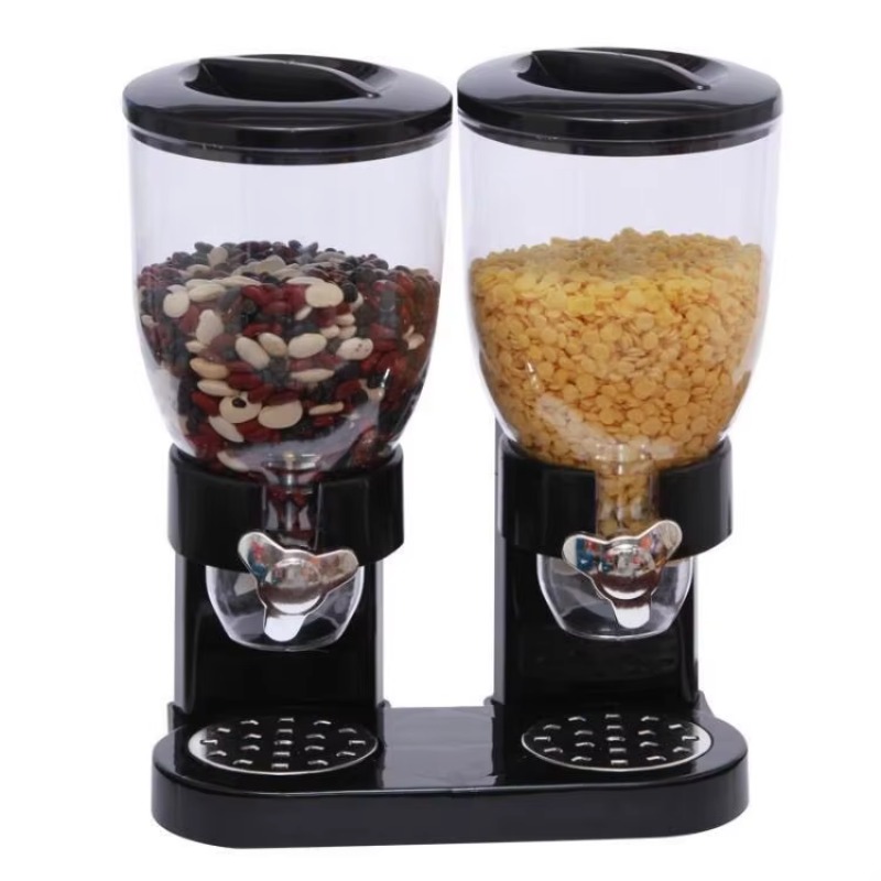 Food Storage Dispenser - Kitchen indispensable dry food dispenser chrome