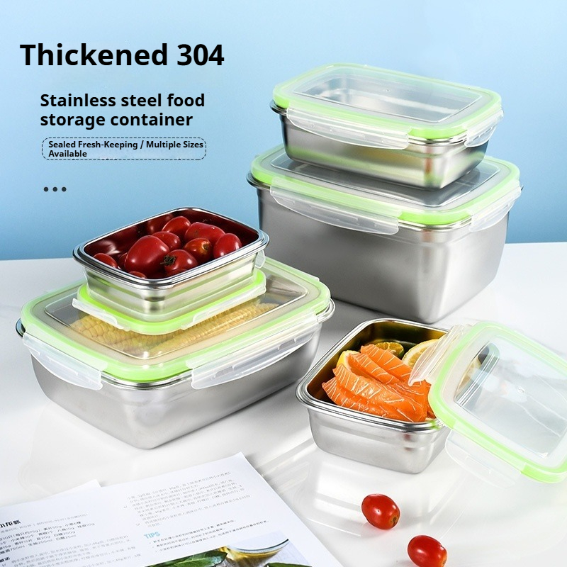 Food Storage With Colander - 304 Stainless Steel Lunch Box Set