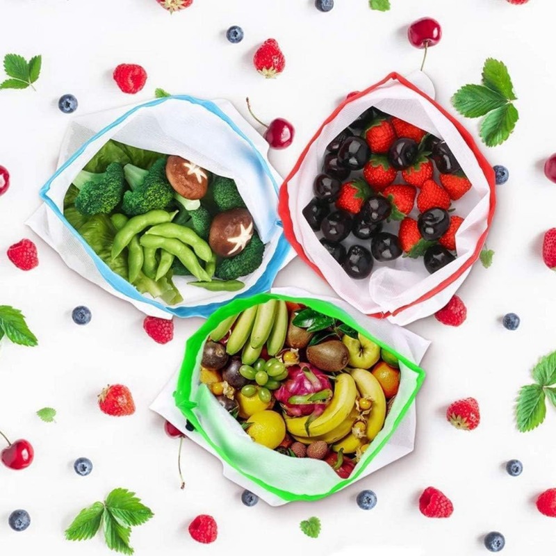 12pcs Refrigerator Keep Fresh  - Produce Bag Reusable Mesh recensie en prijs