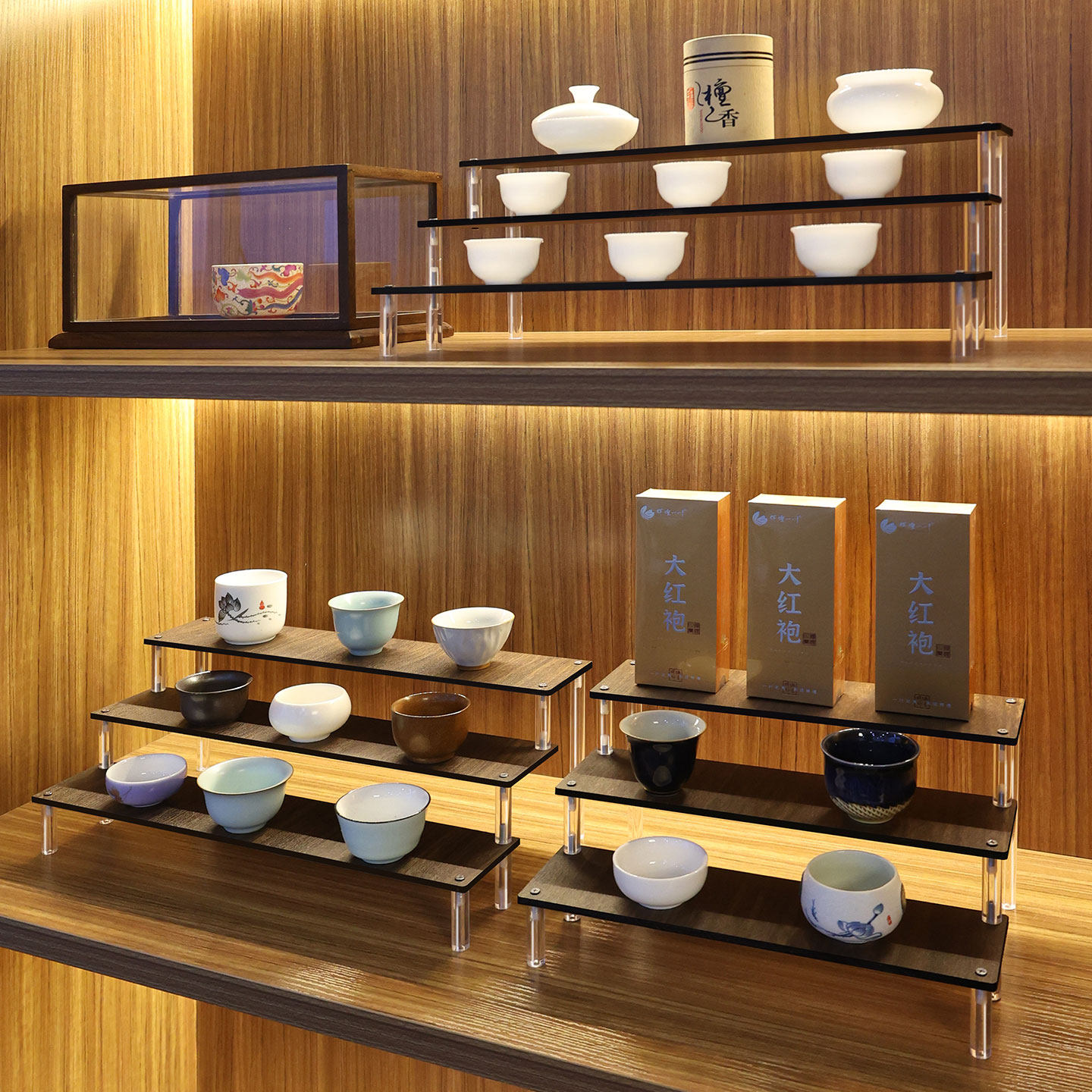 Solid Wood Tiered Display Stan - Food Storage Building recensie en prijs