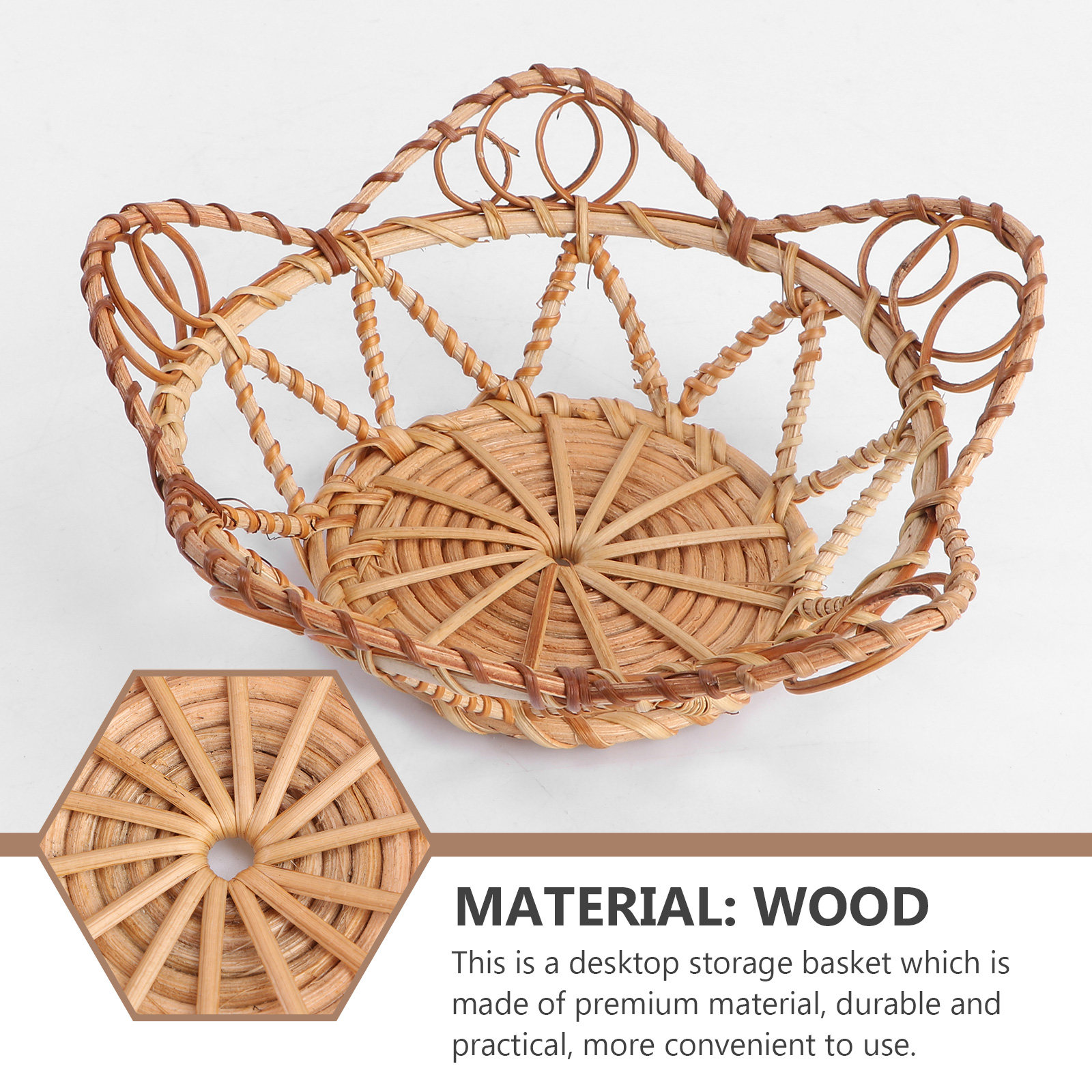 1Pcs Rattan Storage Basket Kha - Food Storage Without Pantry recensie en prijs