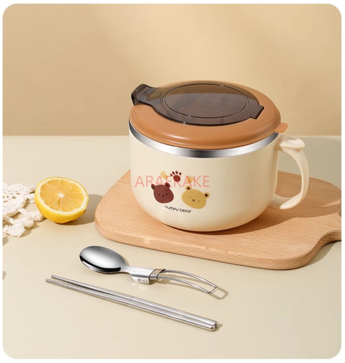 Stainless steel bowl with lid, - Stainless Lunch Box recensie en prijs