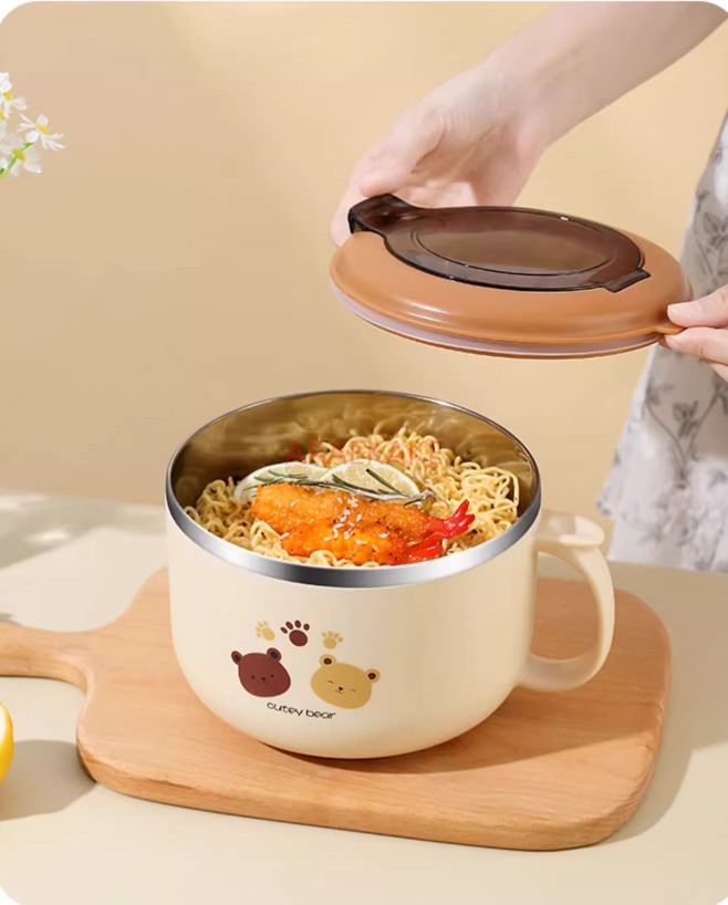 Stainless steel bowl with lid, - Stainless Lunch Box recensie en prijs