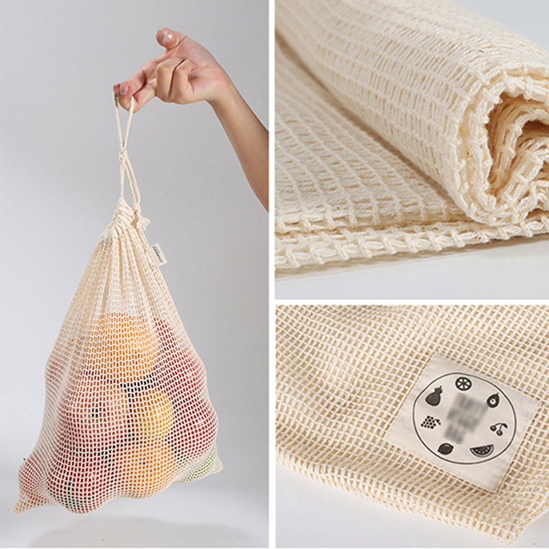 6/10 Packs Organic Cotton Reus - Produce Bag Reusable Mesh recensie en prijs