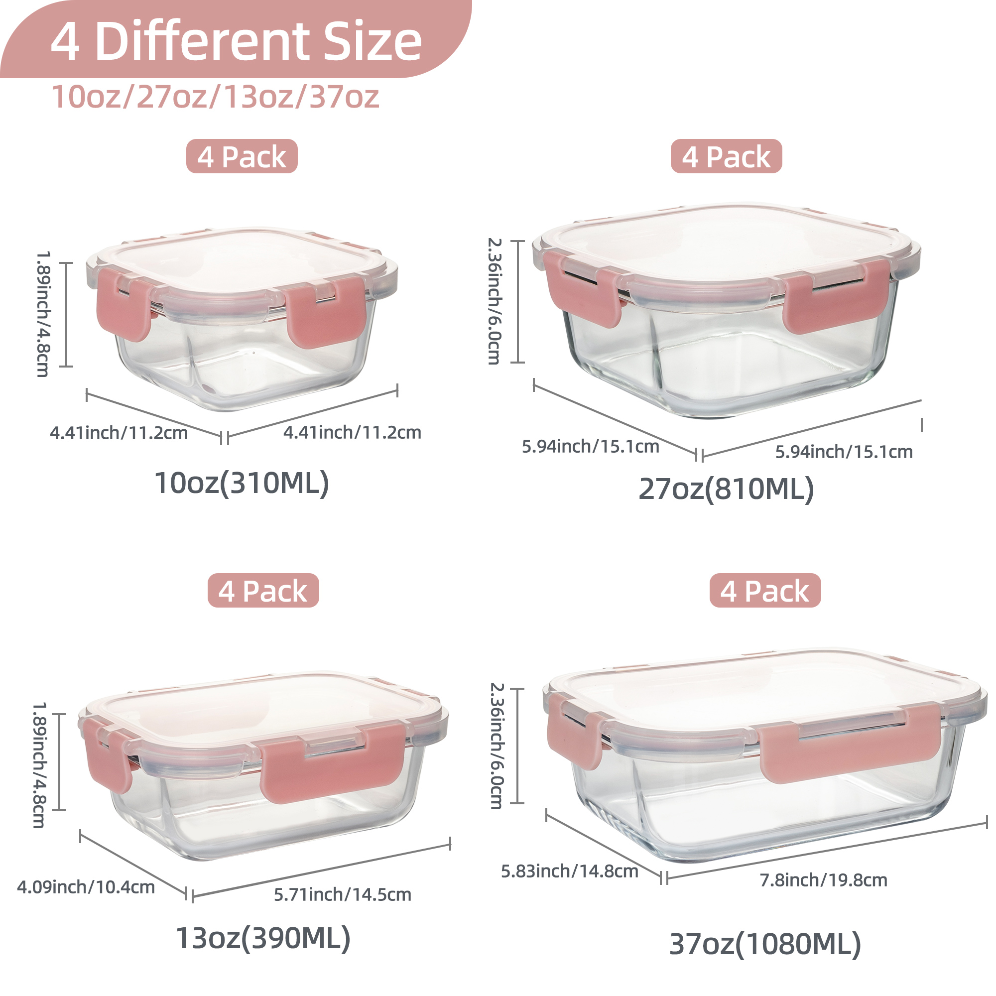 16-Piece Glass Food Storage Co - Food Storage Warehouse recensie en prijs