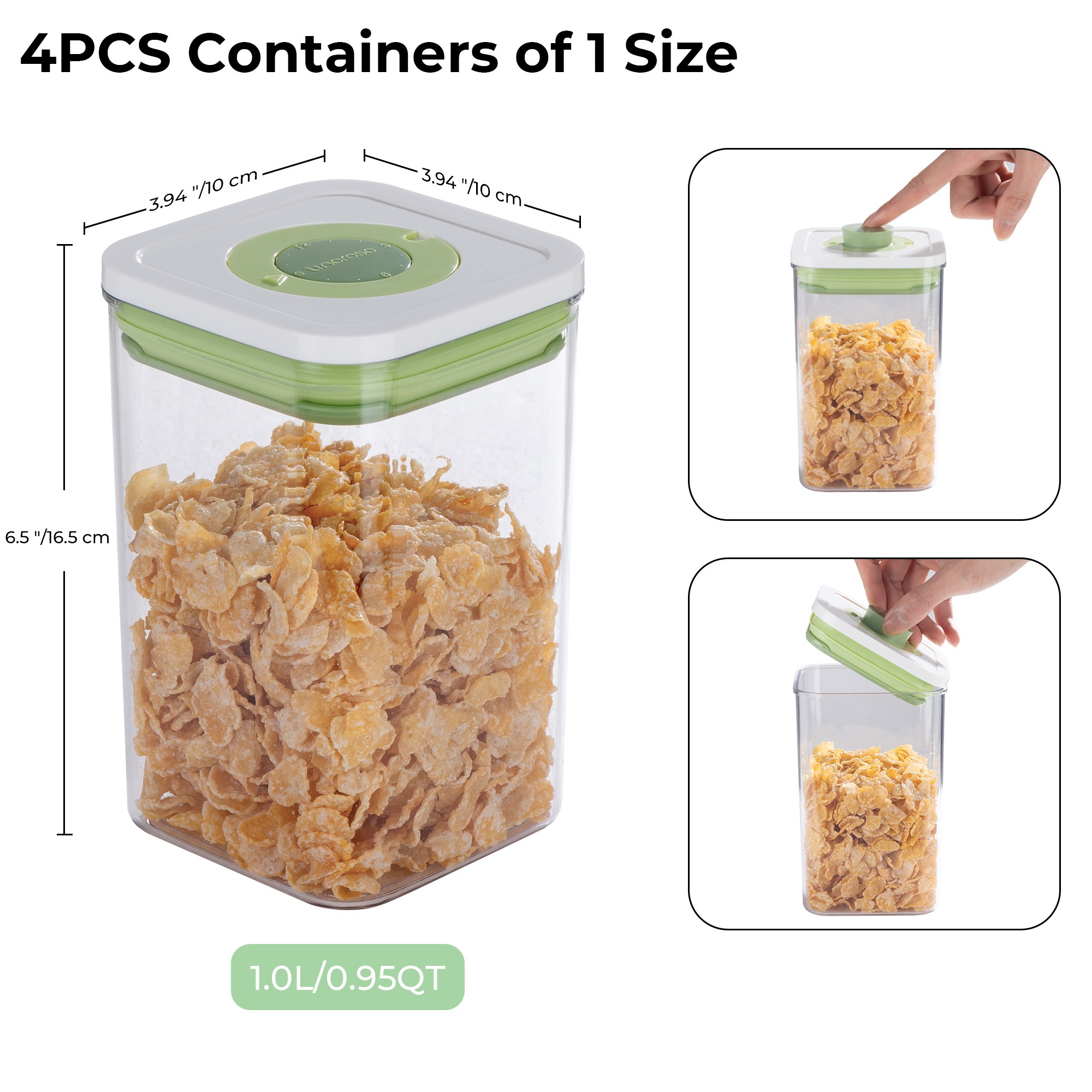 4-Piece Pop-Seal Food Storage  - Food Storage Without Pantry recensie en prijs