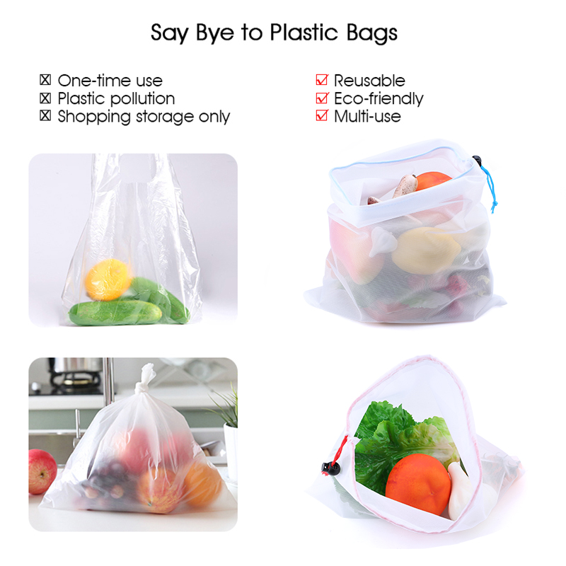 3/9/15pcs Reusable Vegetable F - Produce Bag Reusable Mesh recensie en prijs