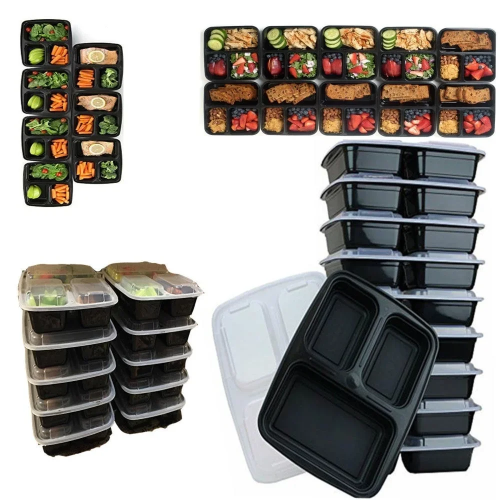 7 Pack 3 Compartment Meal Prep - Food Storage With Colander recensie en prijs