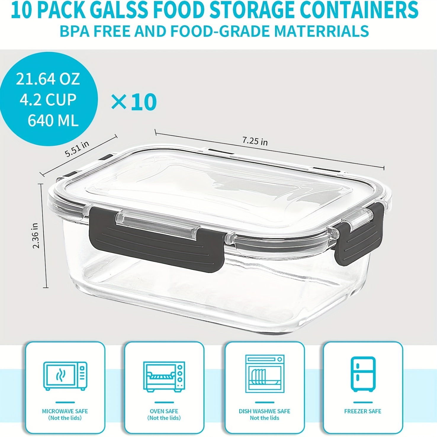 20 Pack 22oz Glass Meal Prep C - Food Storage Without Pantry recensie en prijs