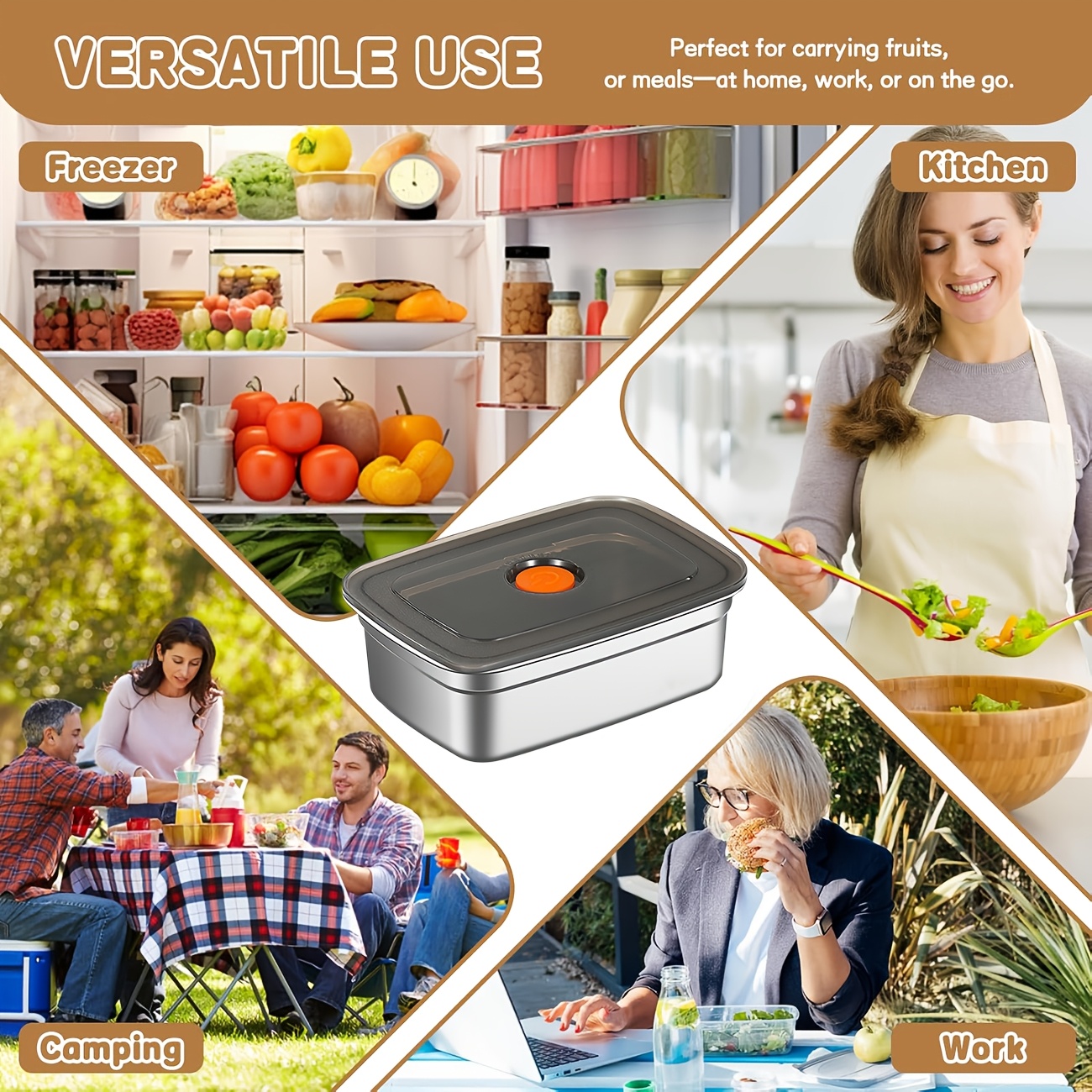 10-Piece Stainless Steel Food  - Food Storage Stainless Steel Containers recensie en prijs