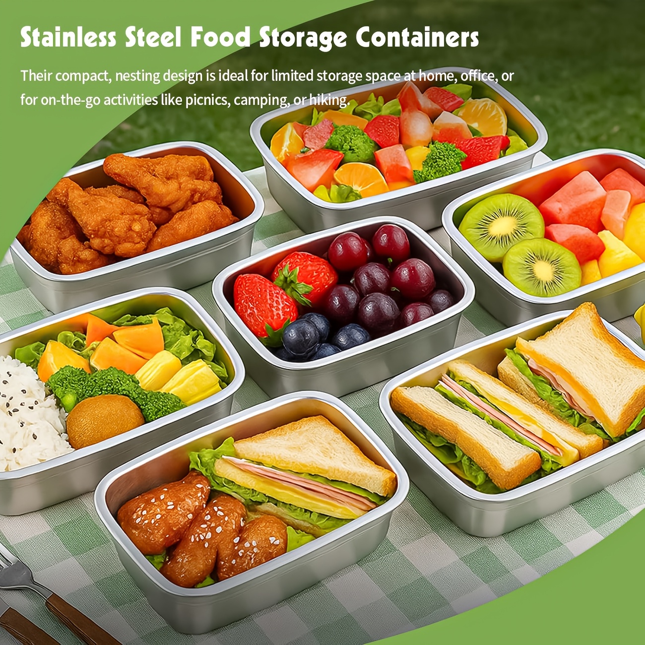 10-Piece Stainless Steel Food  - Food Storage Stainless Steel Containers recensie en prijs