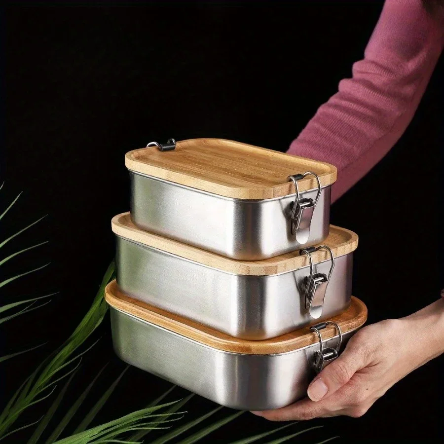 New 304 stainless steel bamboo - Stainless Lunch Box recensie en prijs