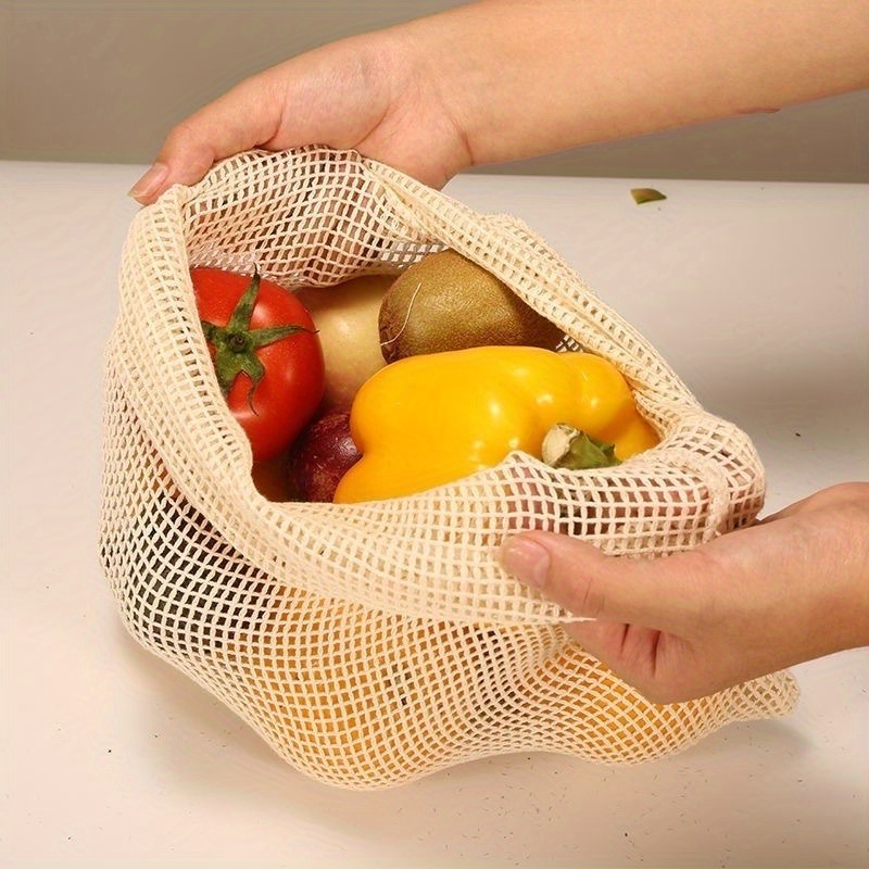 1pc Cotton Mesh Reusable Produ - Produce Bag Reusable Mesh recensie en prijs