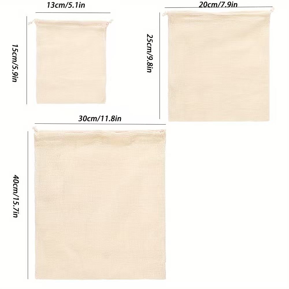 1pc Cotton Mesh Reusable Produ - Produce Bag Reusable Mesh recensie en prijs