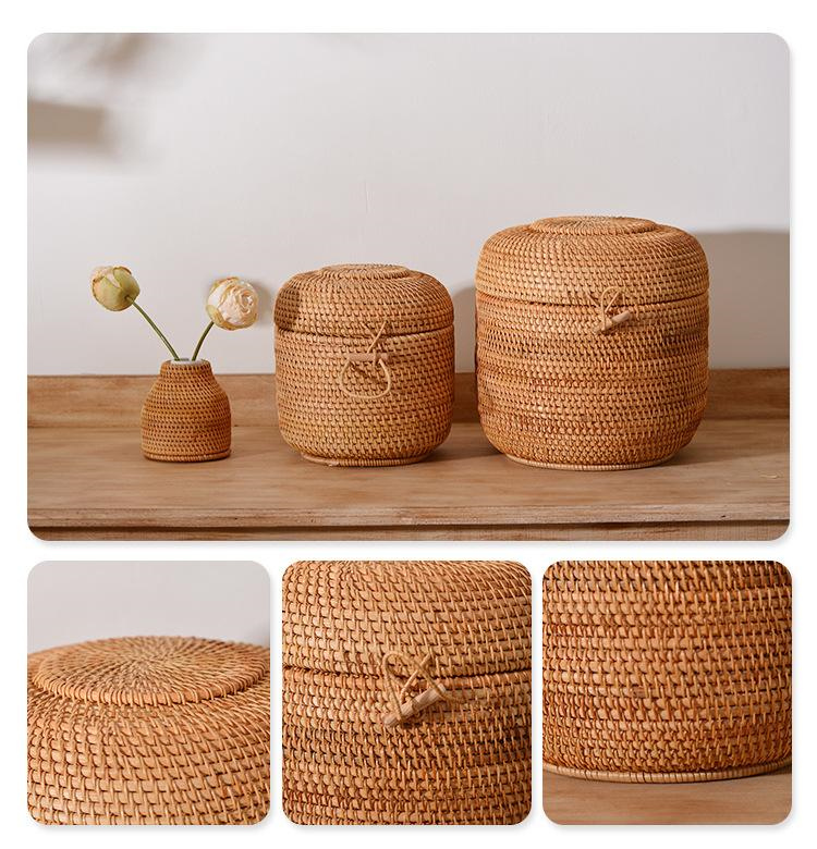 Handwoven Rattan Tea Storage B - Food Storage With Colander recensie en prijs