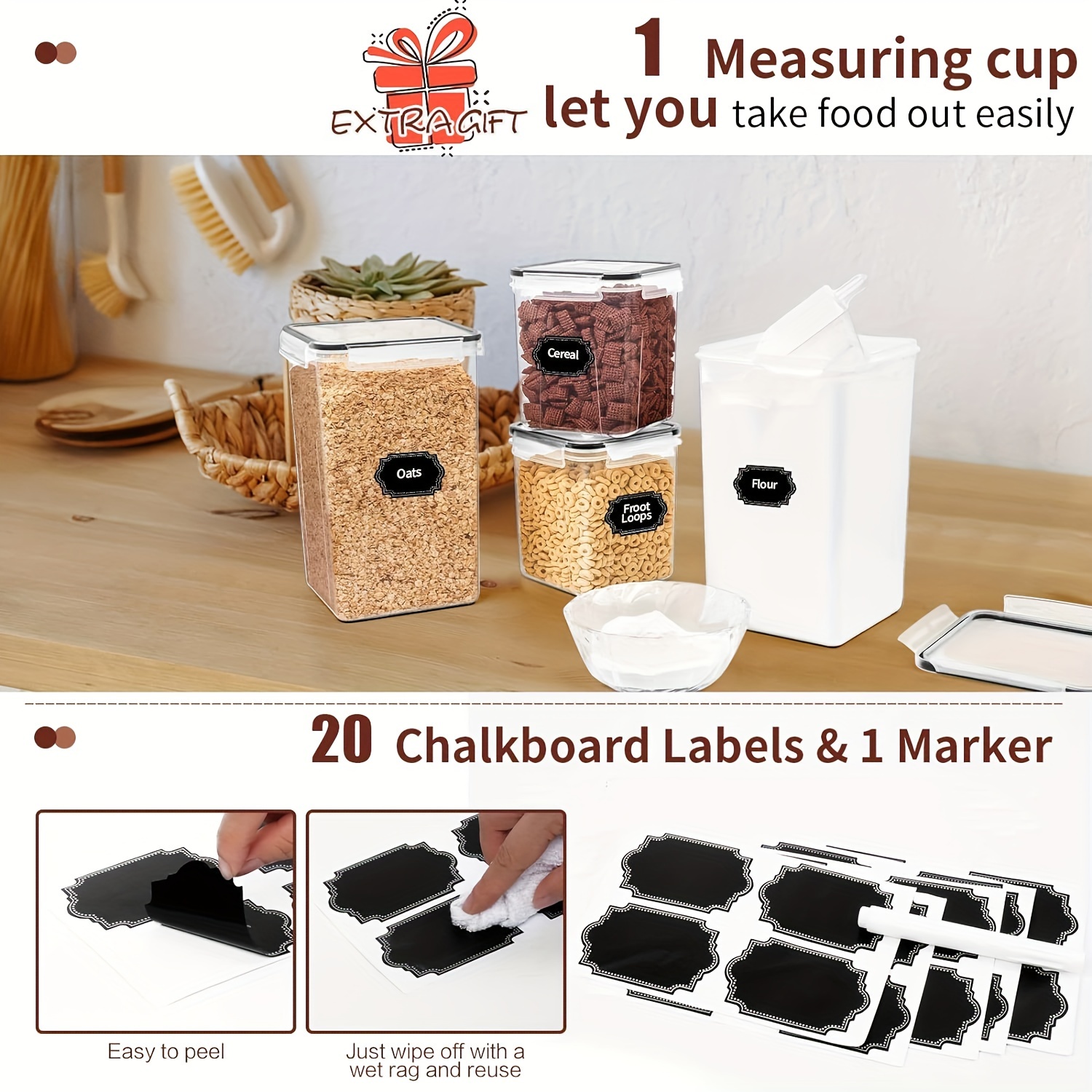 Skroam Large Airtight Food Sto - Food Storage Without Pantry recensie en prijs