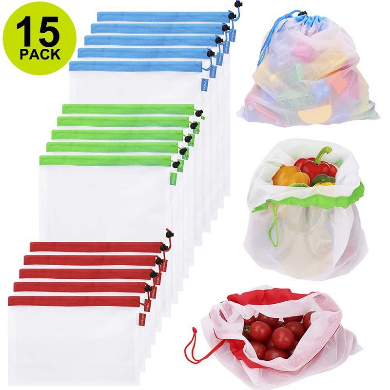 3 Sizes Reusable Mesh Produce  - Produce Bag Reusable Mesh recensie en prijs
