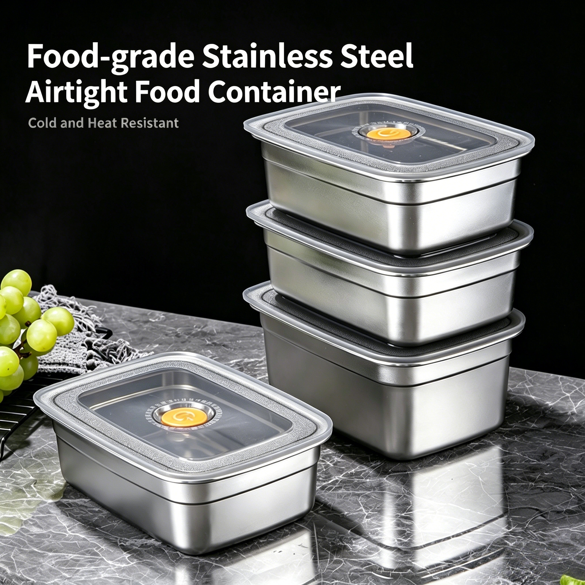 Portable Rectangular Food Grad - Food Storage With Colander recensie en prijs