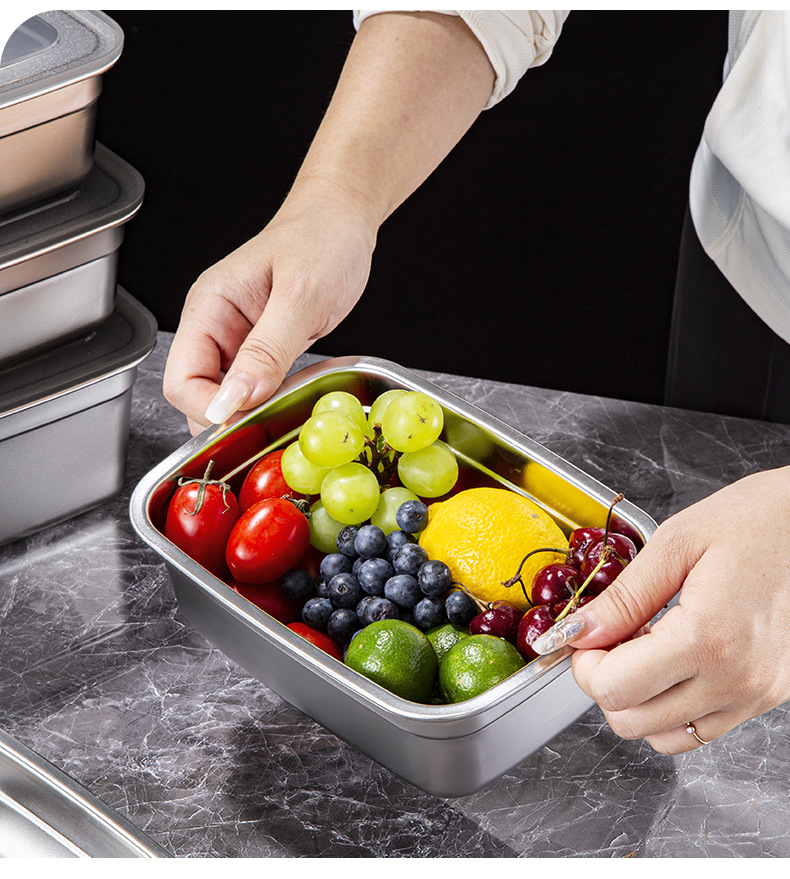 Portable Rectangular Food Grad - Food Storage With Colander recensie en prijs