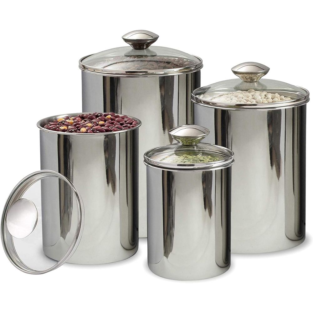 4-Piece Stainless Steel Food S - Food Storage Stainless Steel Containers recensie en prijs