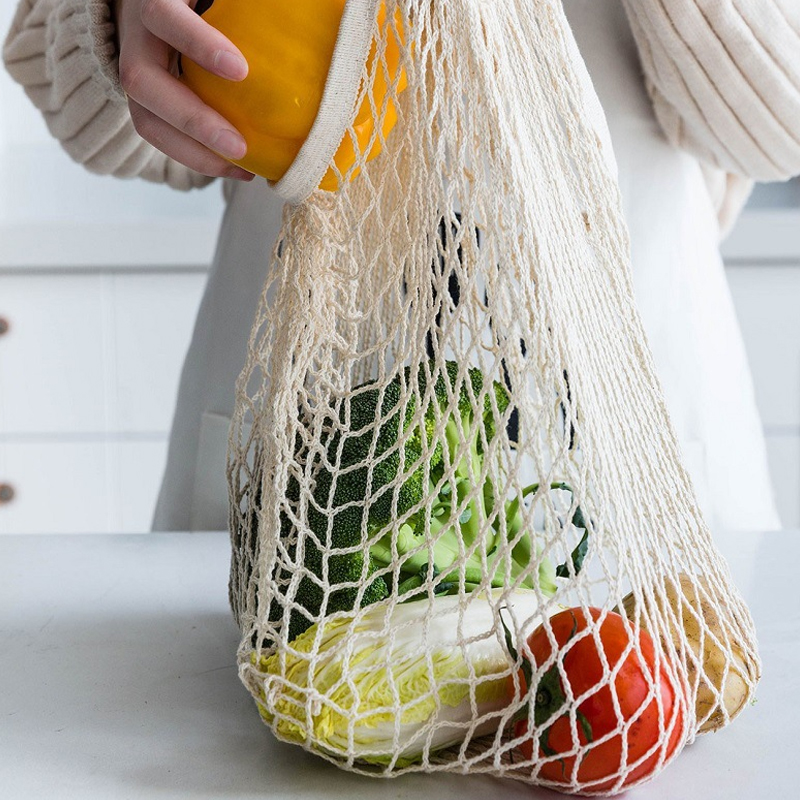 Foldable Cotton Mesh Shopping  - Produce Bag Reusable Mesh recensie en prijs