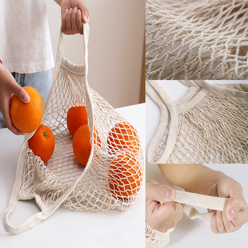 Foldable Cotton Mesh Shopping  - Produce Bag Reusable Mesh recensie en prijs