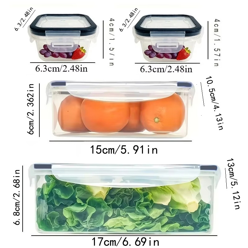 8Pcs Set Includes 4 Containers - Food Storage With Colander recensie en prijs