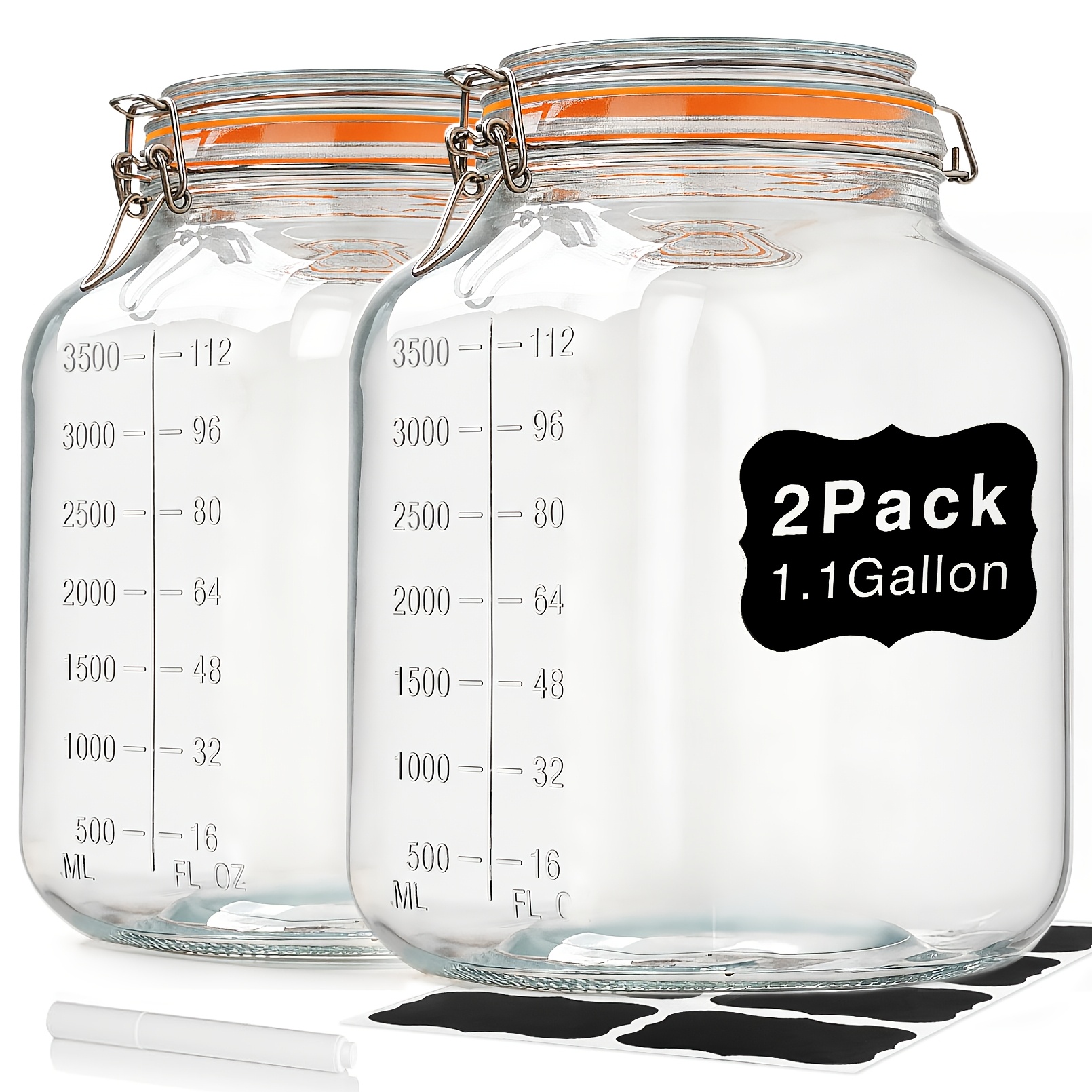 2-Pack Square Glass Storage Ja - Food Storage Without Pantry recensie en prijs