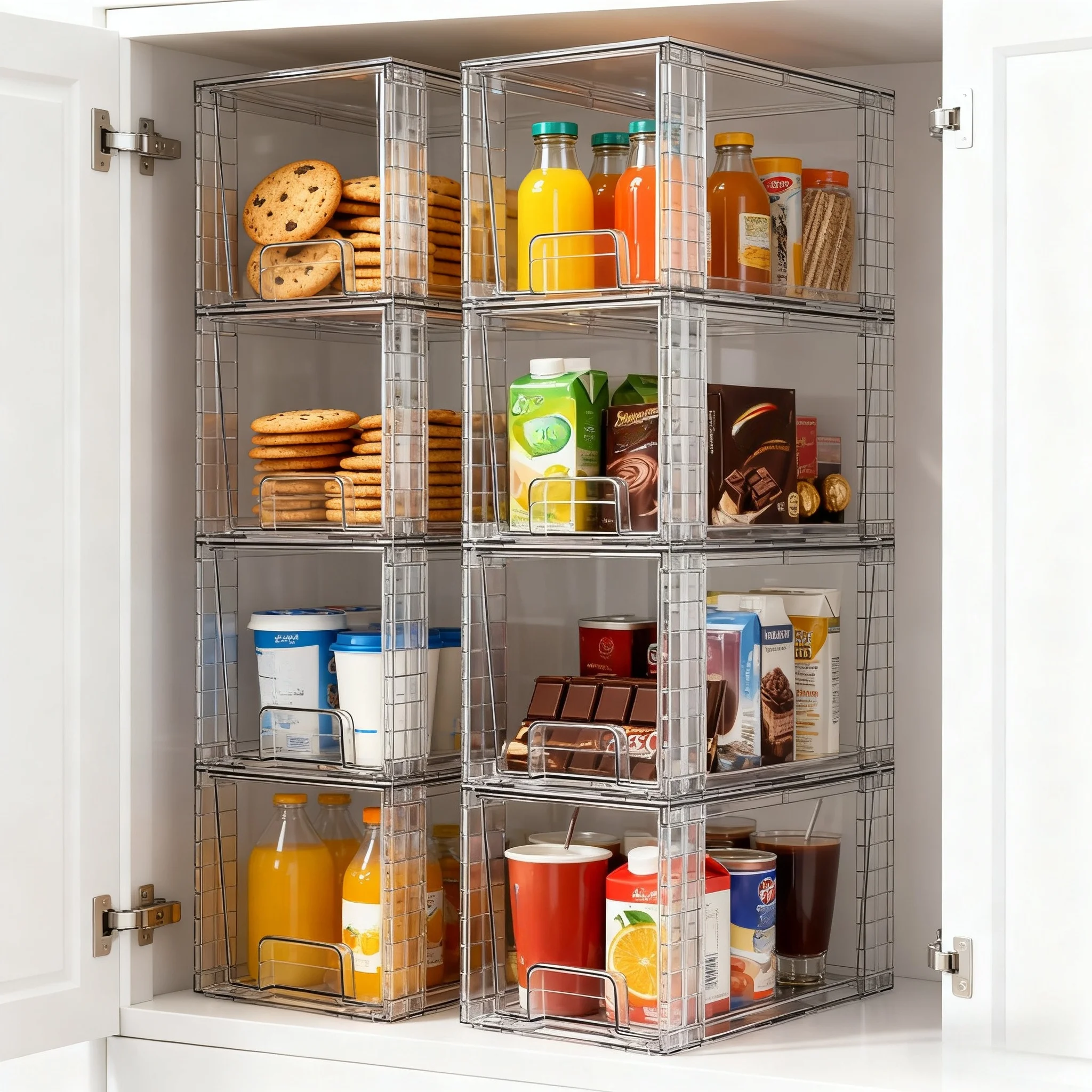 2/4/6/8pcs Large Stackable Cle - Food Storage Without Pantry recensie en prijs