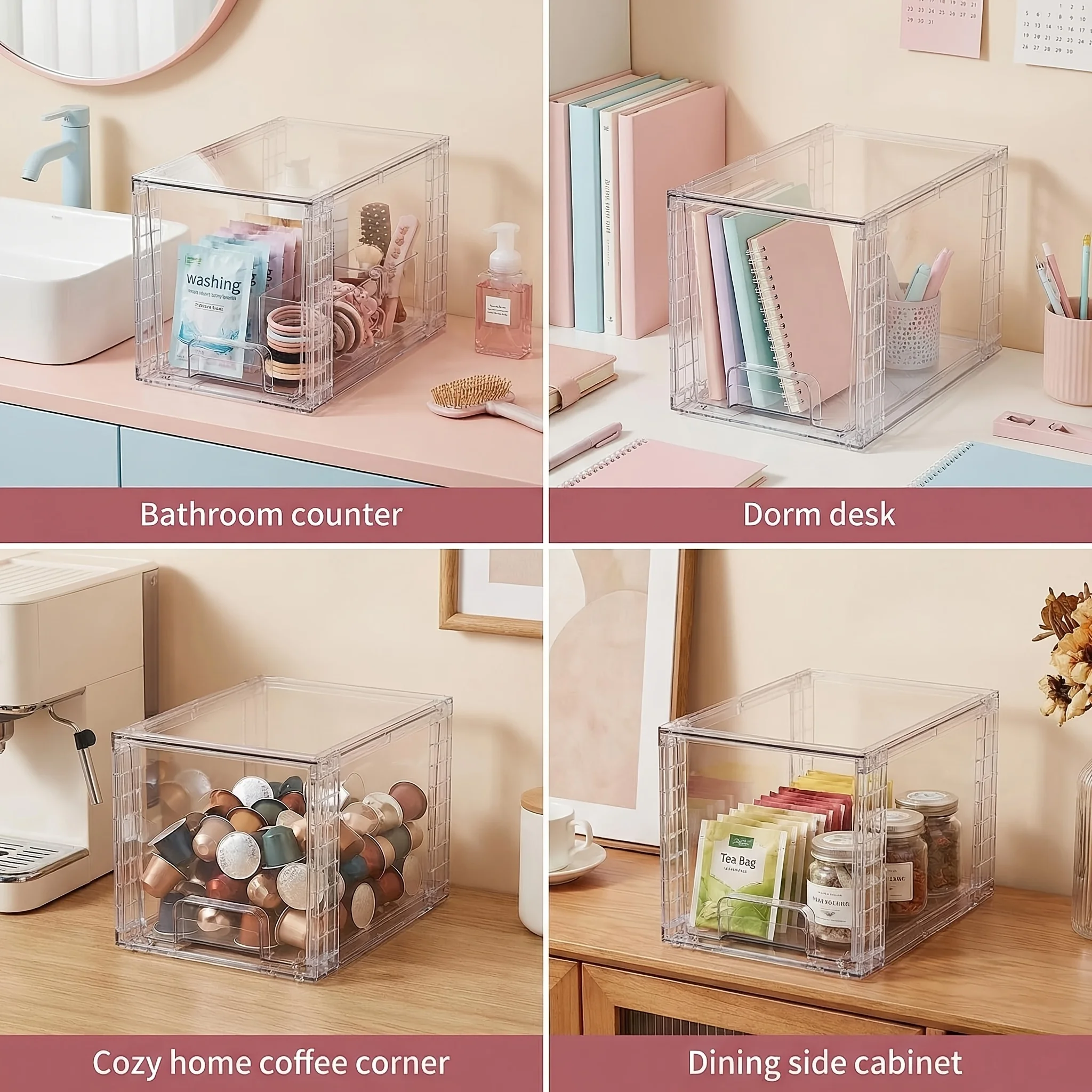 2/4/6/8pcs Large Stackable Cle - Food Storage Without Pantry recensie en prijs