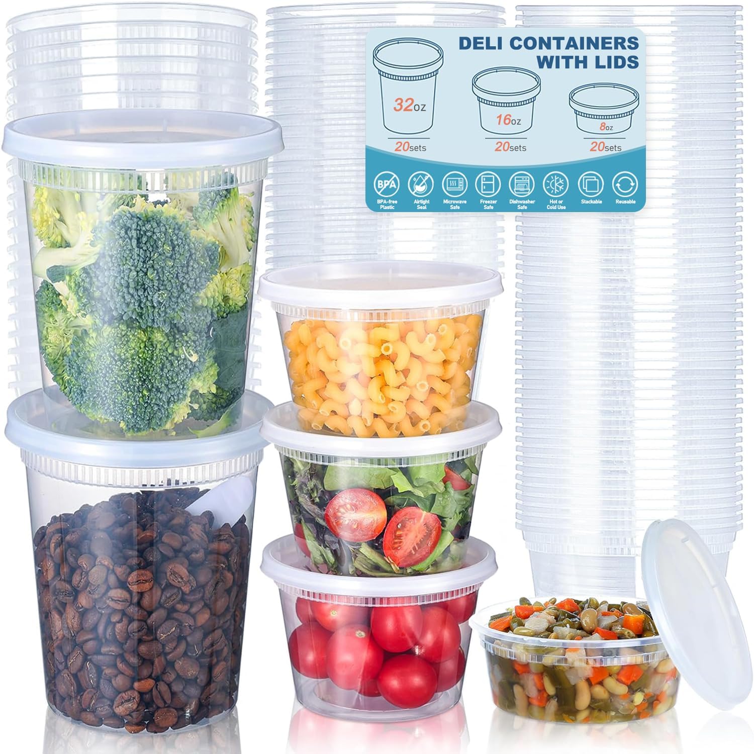 24pcs Deli Food Storage Contai - Food Storage With Colander recensie en prijs
