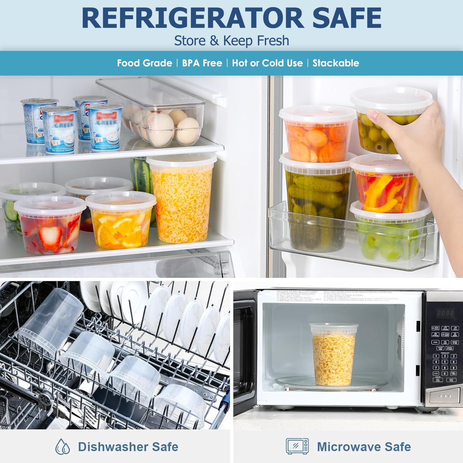 24pcs Deli Food Storage Contai - Food Storage With Colander recensie en prijs