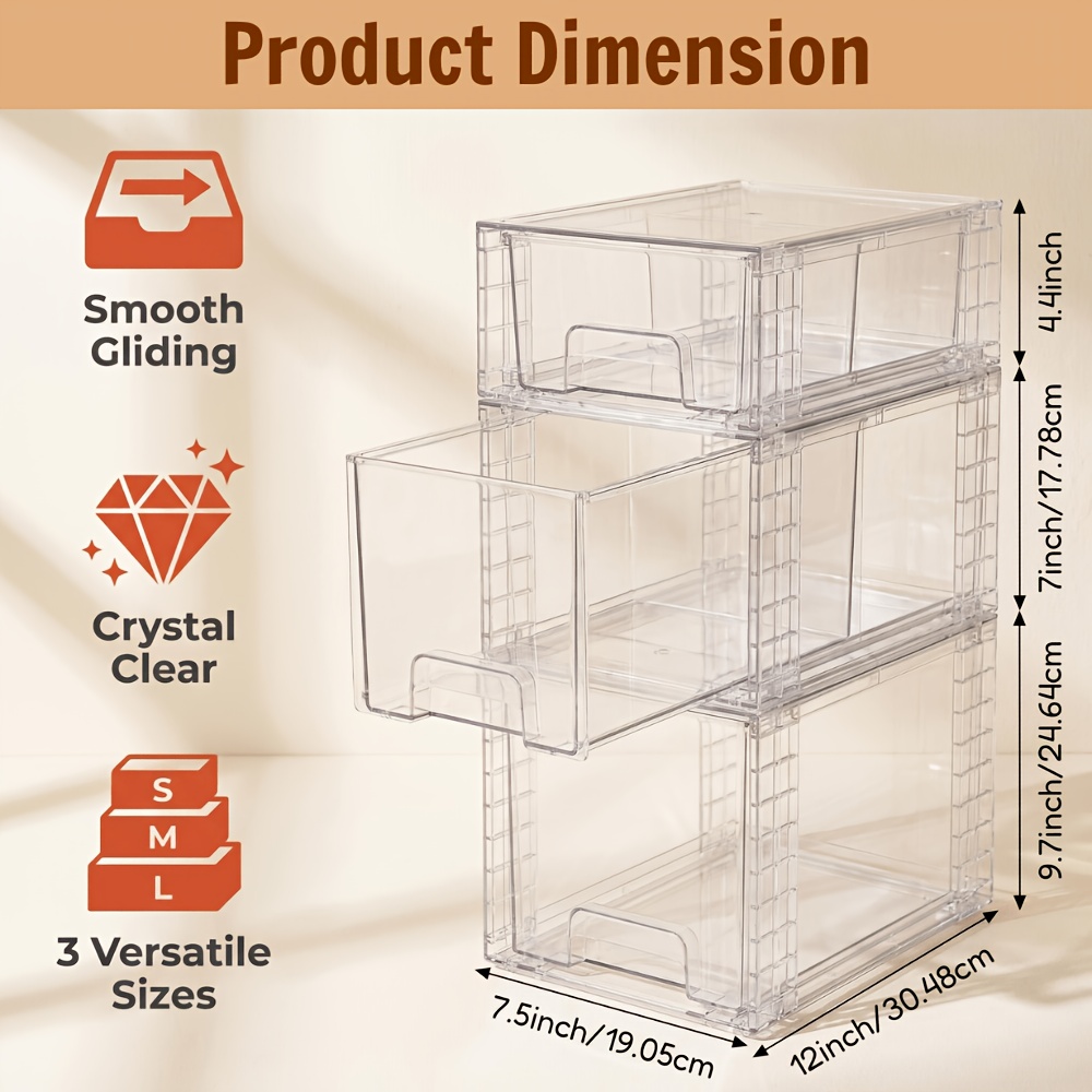 3/4pcs Clear Stackable Storage - Food Storage Without Pantry recensie en prijs