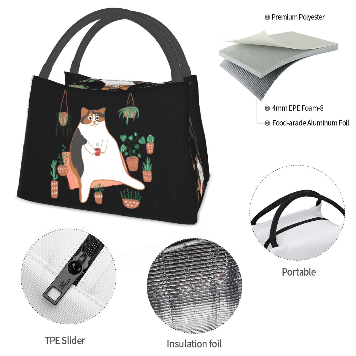 Calico Cat With Pot Plants Cat - Food Storage Moms recensie en prijs