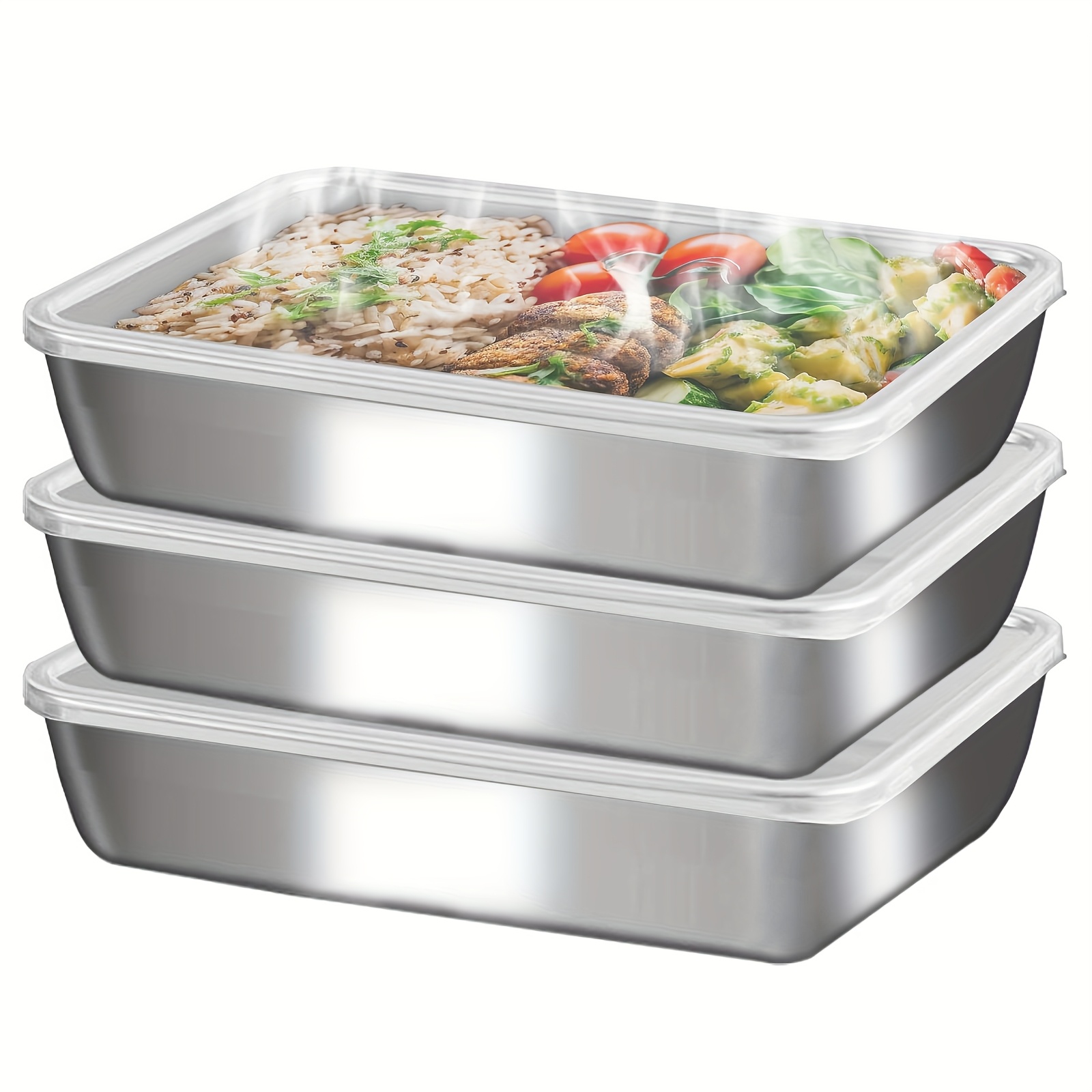 3pcs Stainless Steel Food Cont - Food Storage Warehouse recensie en prijs