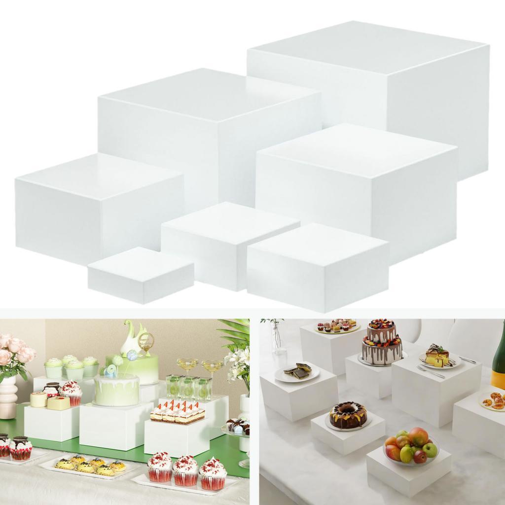 7 Pieces Acrylic Cube Display  - Food Storage On Table recensie en prijs