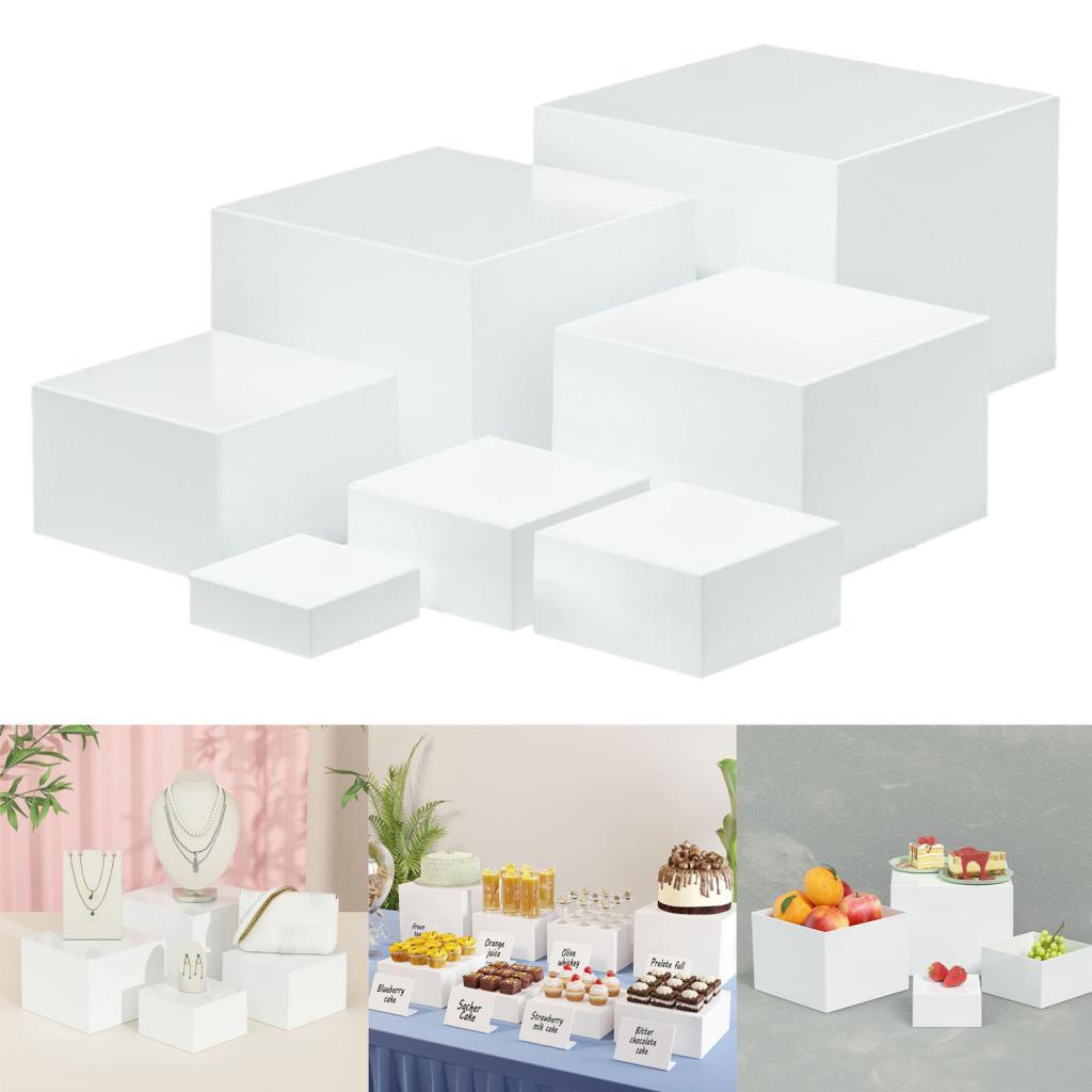 7 Pieces Acrylic Cube Display  - Food Storage On Table recensie en prijs