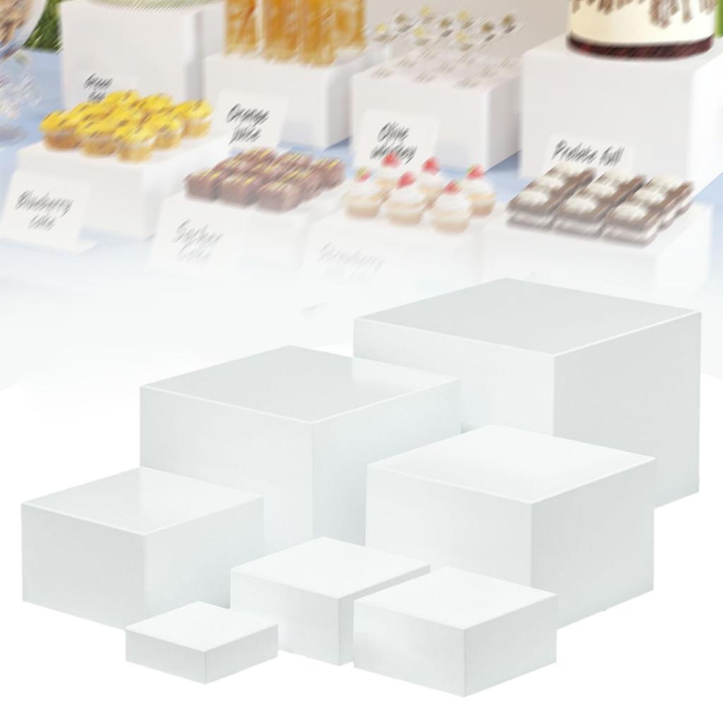 7 Pieces Acrylic Cube Display  - Food Storage On Table recensie en prijs