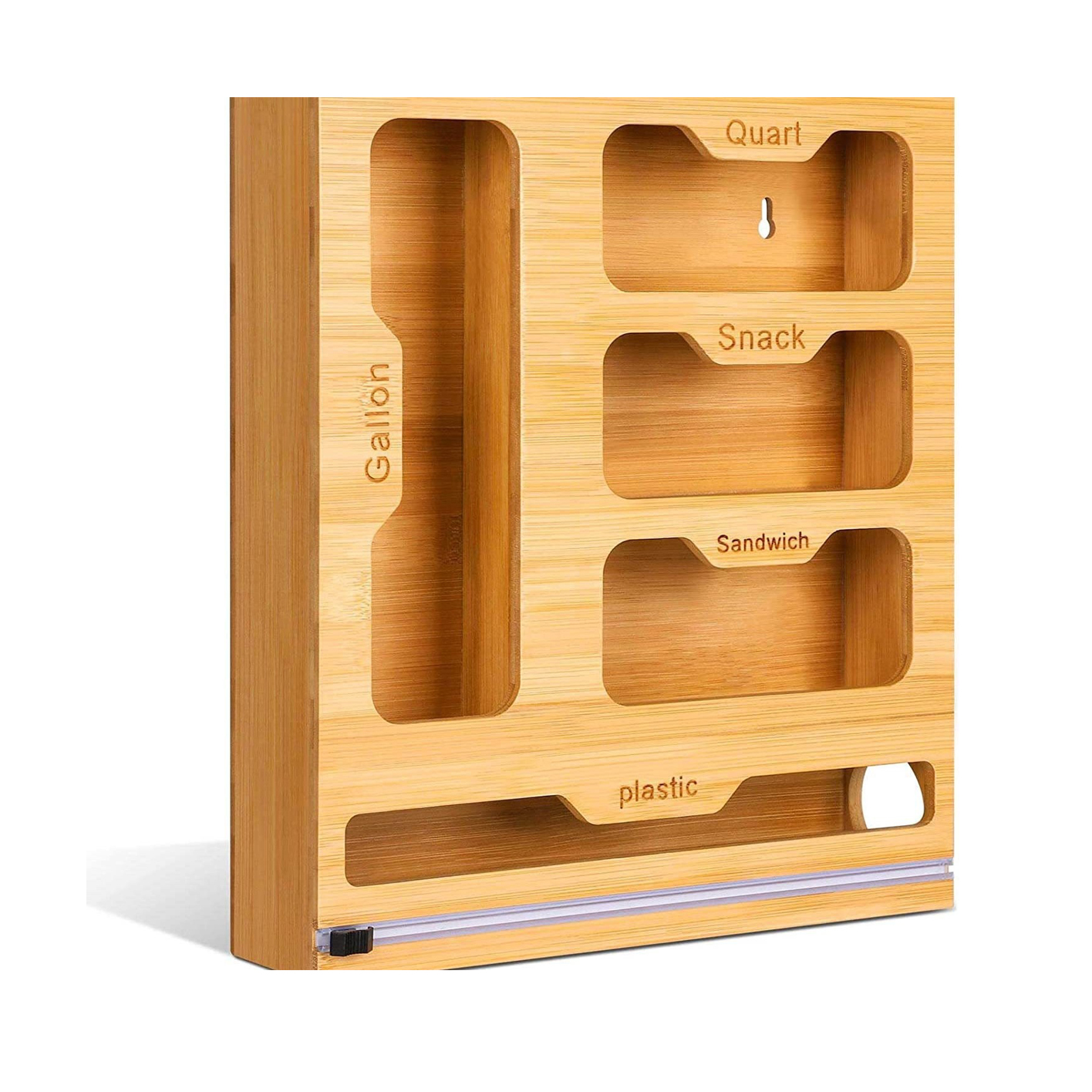 Bamboo Ziplock Food Bag Holder - Food Storage Dispenser recensie en prijs