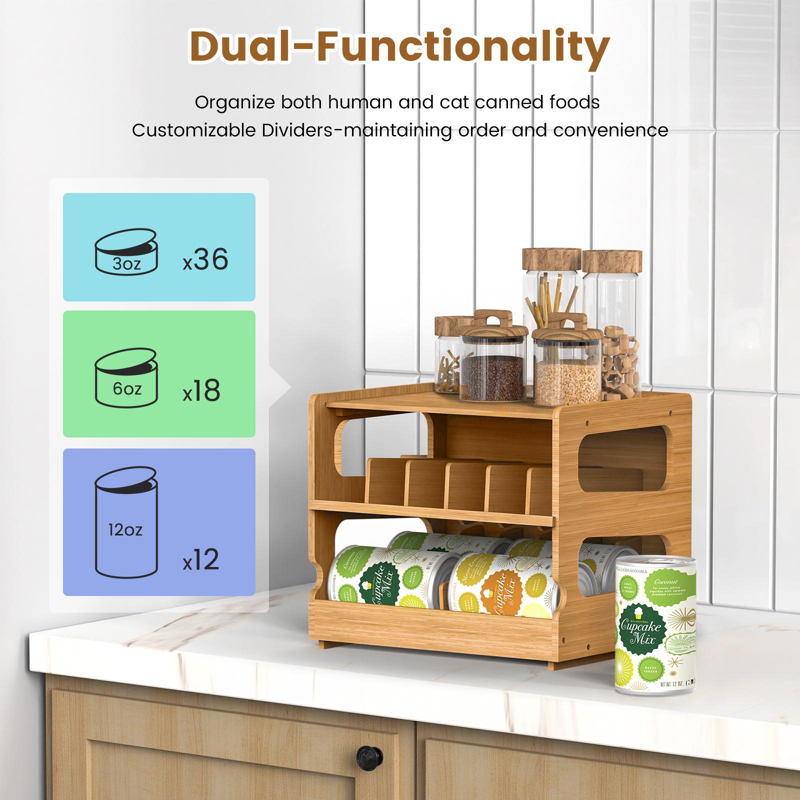 2 Tier Stackable Bamboo Can Or - Food Storage Without Pantry recensie en prijs