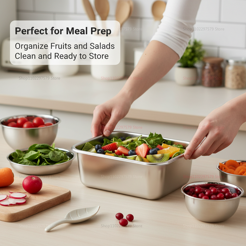 Plate Stainless Steel Food Con - Food Storage Stainless Steel Containers recensie en prijs