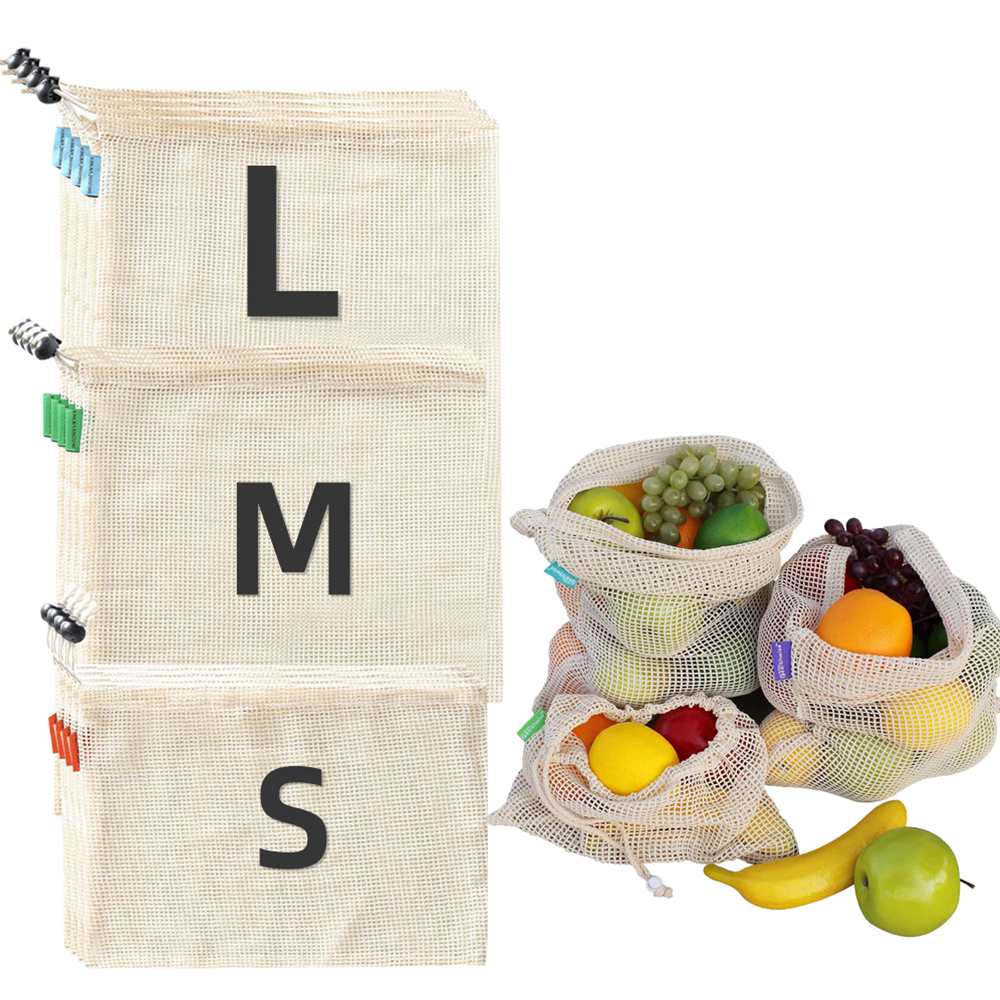 3Pcs Reusable Cotton Mesh Prod - Produce Bag Reusable Mesh recensie en prijs