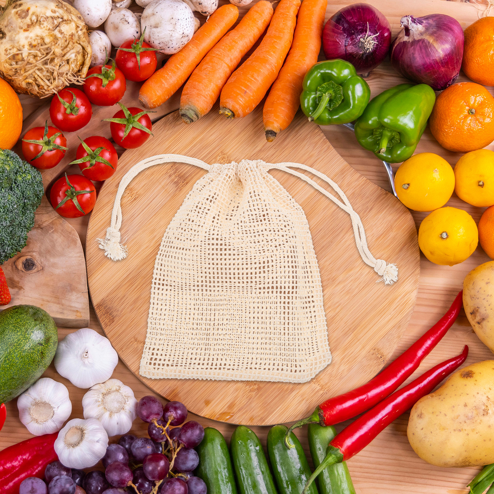6Pcs Cotton Mesh Vegetable Sto - Produce Bag Reusable Mesh recensie en prijs